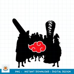 Naruto Shippuden Akatsuki Silhouettes png, digital download