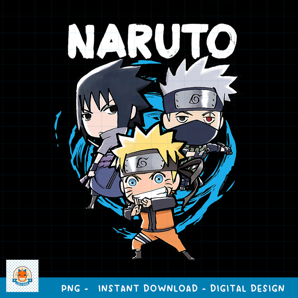 Naruto Shippuden Chibi Group Short Sleeve png, digital download .jpg