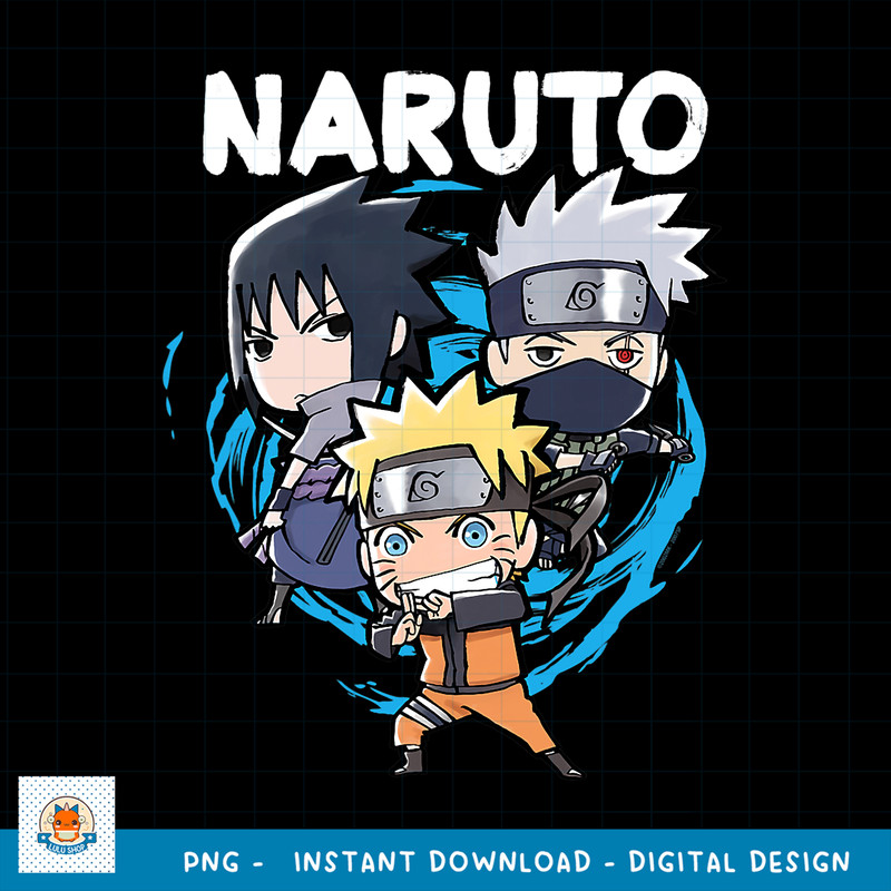 Naruto Shippuden Chibi Group Short Sleeve png, digital download .jpg