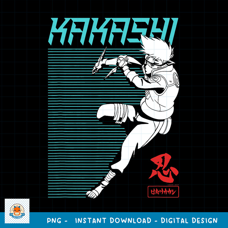 Naruto Shippuden Kakashi Line Slide png, digital download .jpg