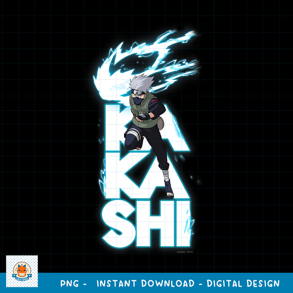 Naruto Shippuden Kakashi Stacked Type png, digital download .jpg