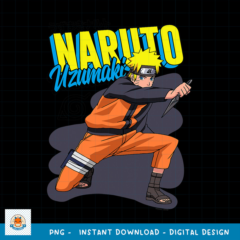 Naruto Shippuden Naruto and Slanted Logo png, digital download .jpg