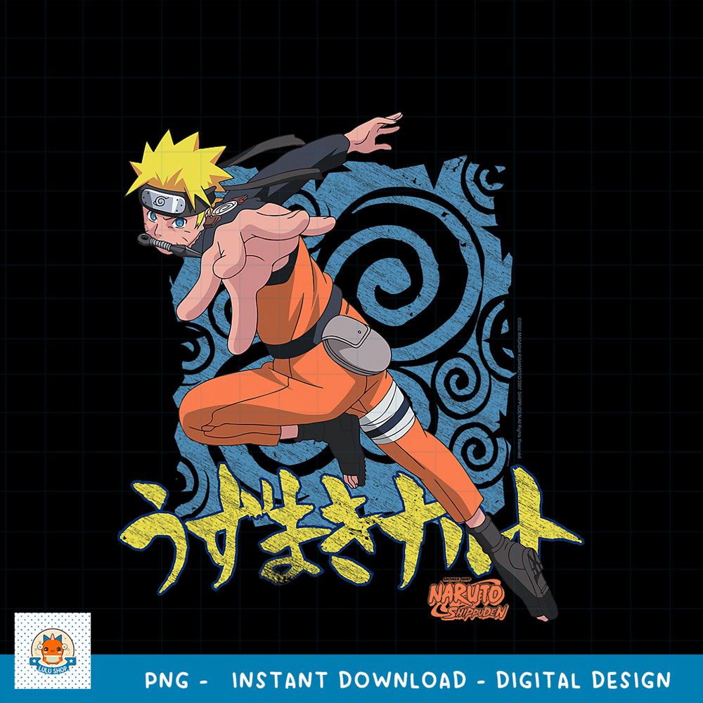 Naruto Shippuden Naruto Jumping With Dagger png, digital download .jpg