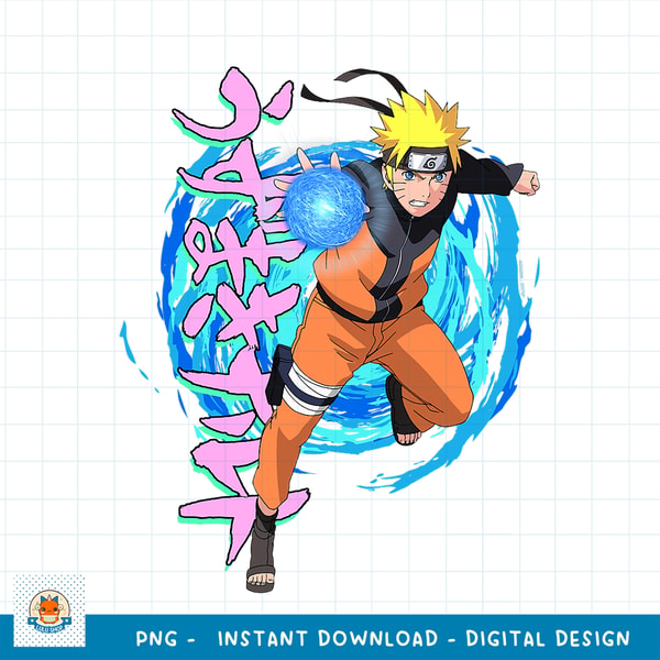 Naruto Shippuden Blue Spirals png, digital download | Inspire Uplift