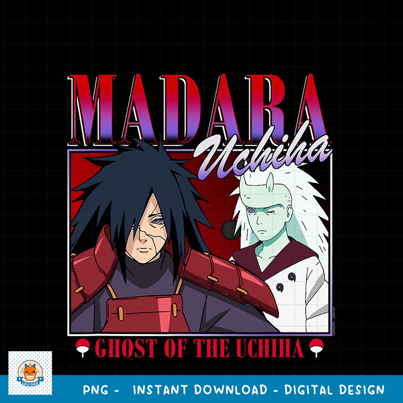 Naruto Shippuden Madara Uchiha 90_s Edit png, digital download .jpg