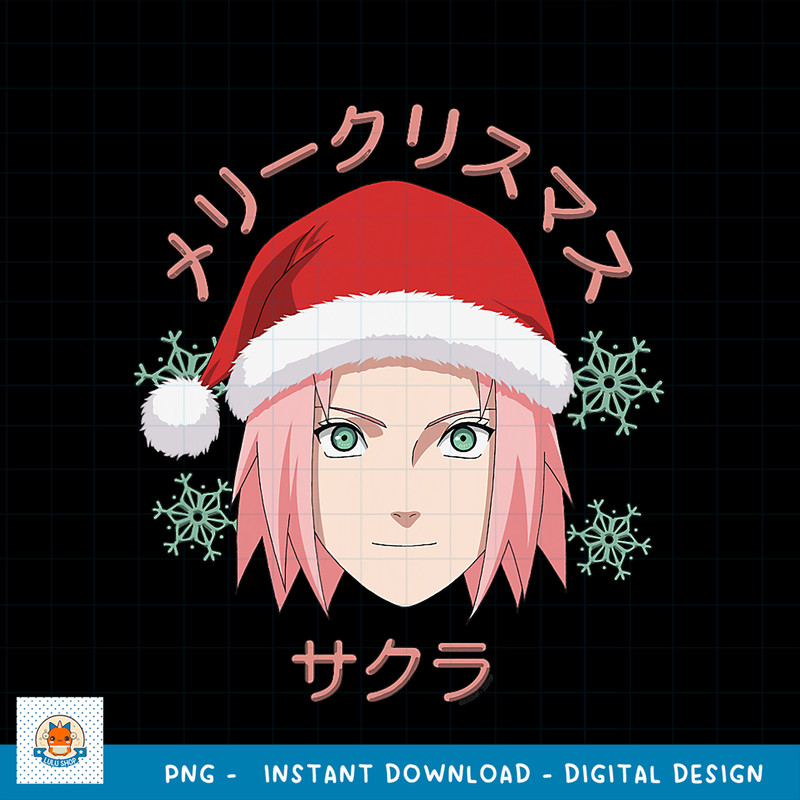 Naruto Shippuden Merry Christmas Sakura png, digital download .jpg