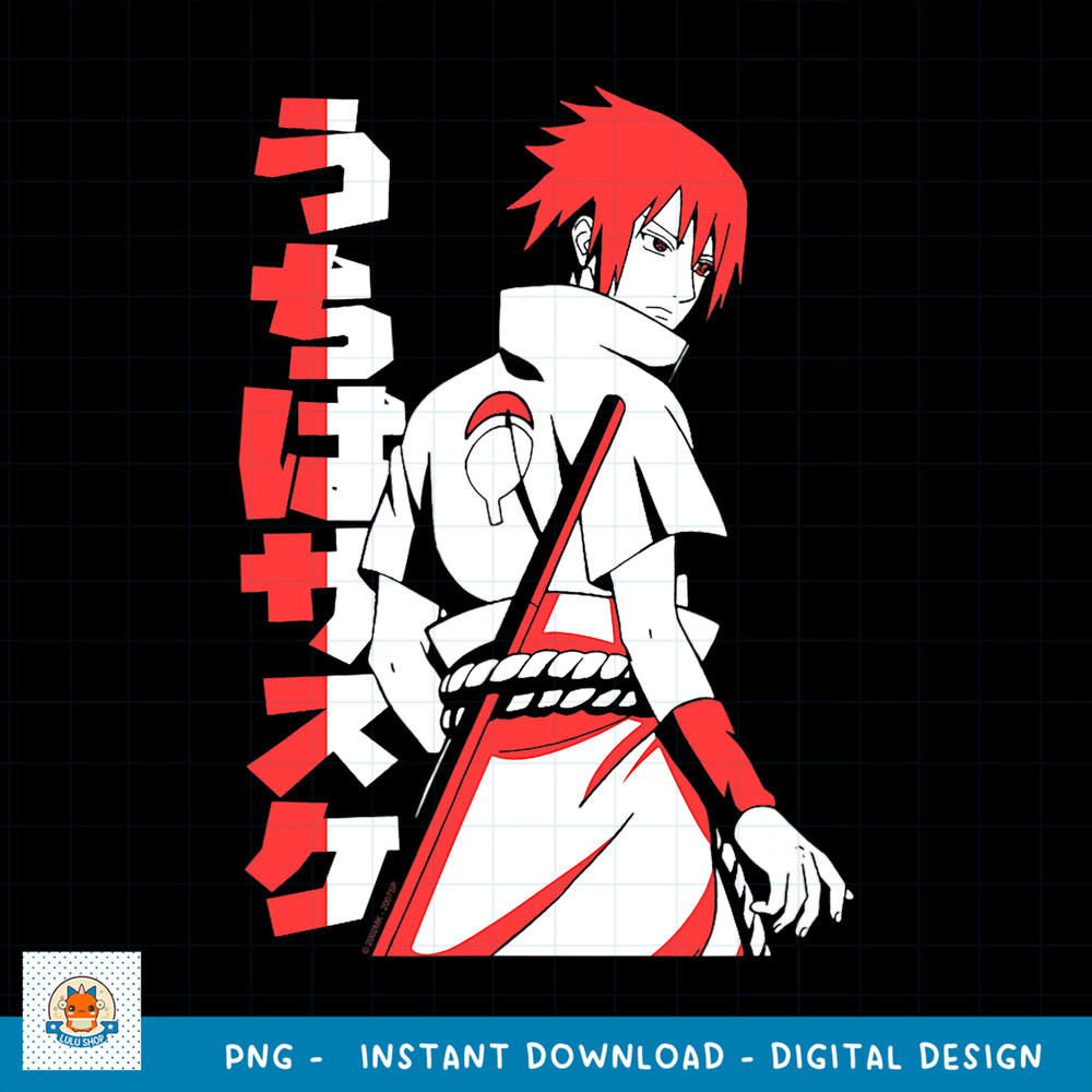 Naruto Shippuden Sasuke Two Tone png, digital download .jpg