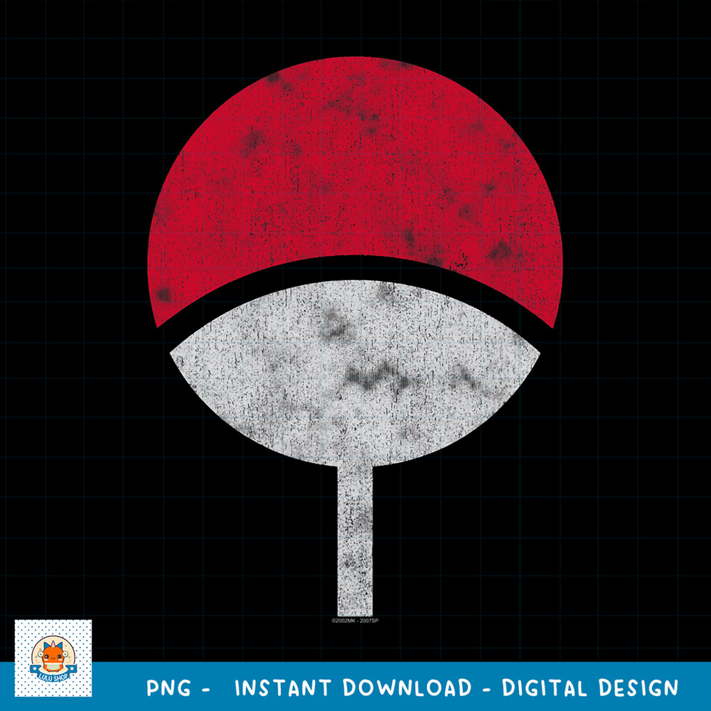 Naruto Shippuden Sasuke Uchiha Symbol Distressed png, digital download .jpg