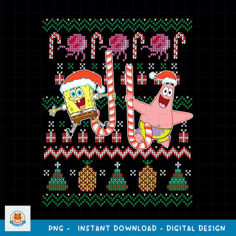 Spongebob SquarePants _ Patrick Holiday Sweater png, digital download .jpg