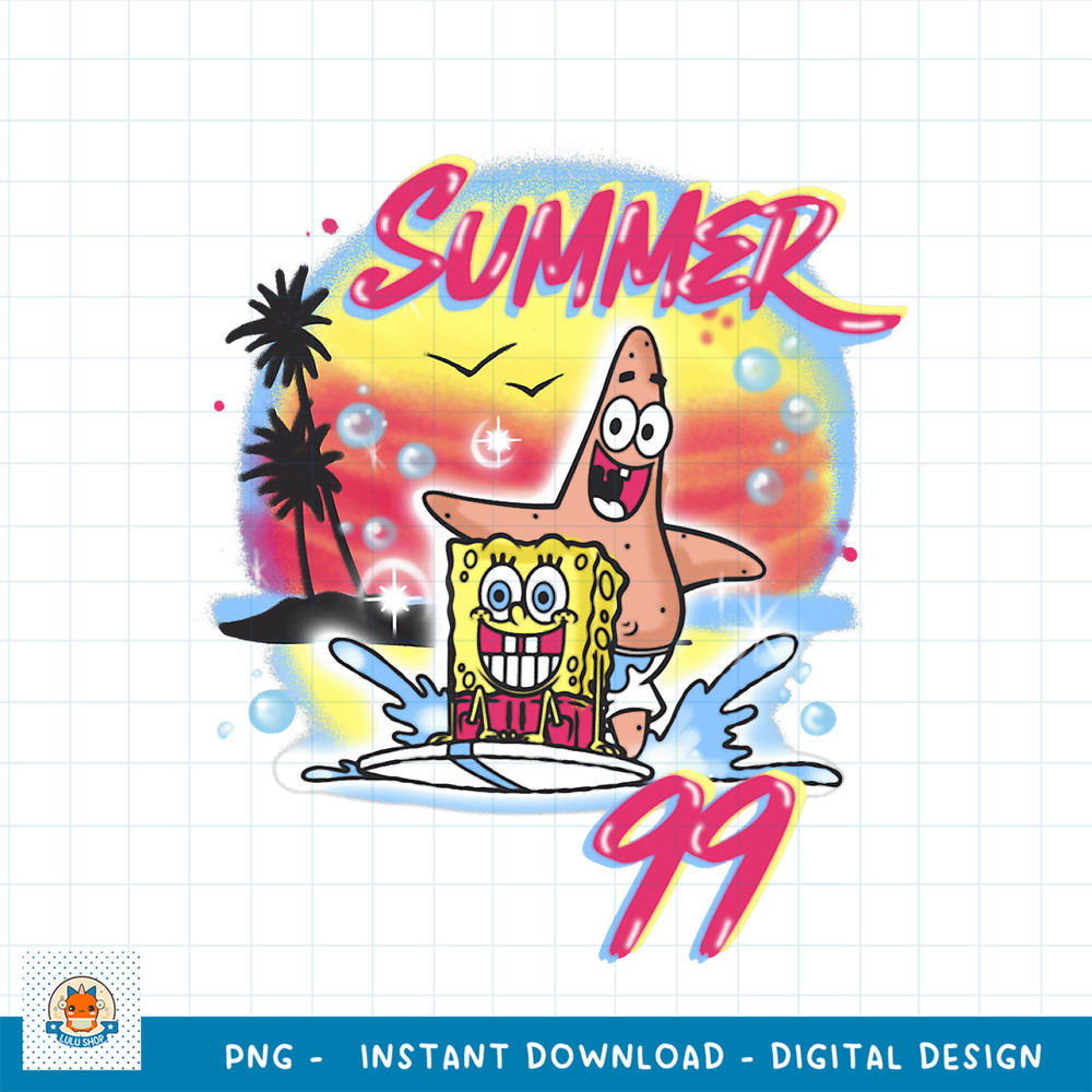 SpongeBob SquarePants _ Patrick Summer _99 Airbrush png, digital download .jpg