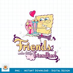 spongebob squarepants and gary, best friends valentine_s day png, digital download