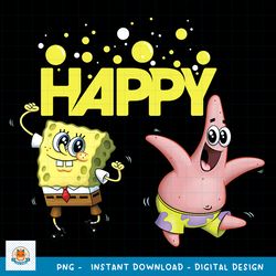 SpongeBob SquarePants Happy Dancing SpongeBob And Patrick png, digital download