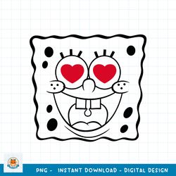 SpongeBob SquarePants Heart Eyes Line Art png, digital download