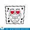 SpongeBob SquarePants Heart Eyes Line Art png, digital download .jpg