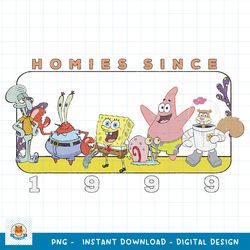 SpongeBob SquarePants Homies Since 1999 Panel Portrait png, digital download