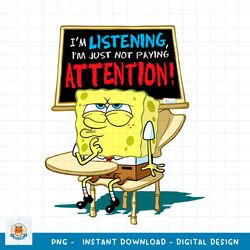 Spongebob Squarepants Im Listening png, digital download