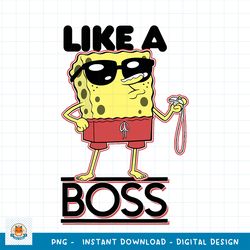 SpongeBob SquarePants Lifeguard Like A Boss png, digital download