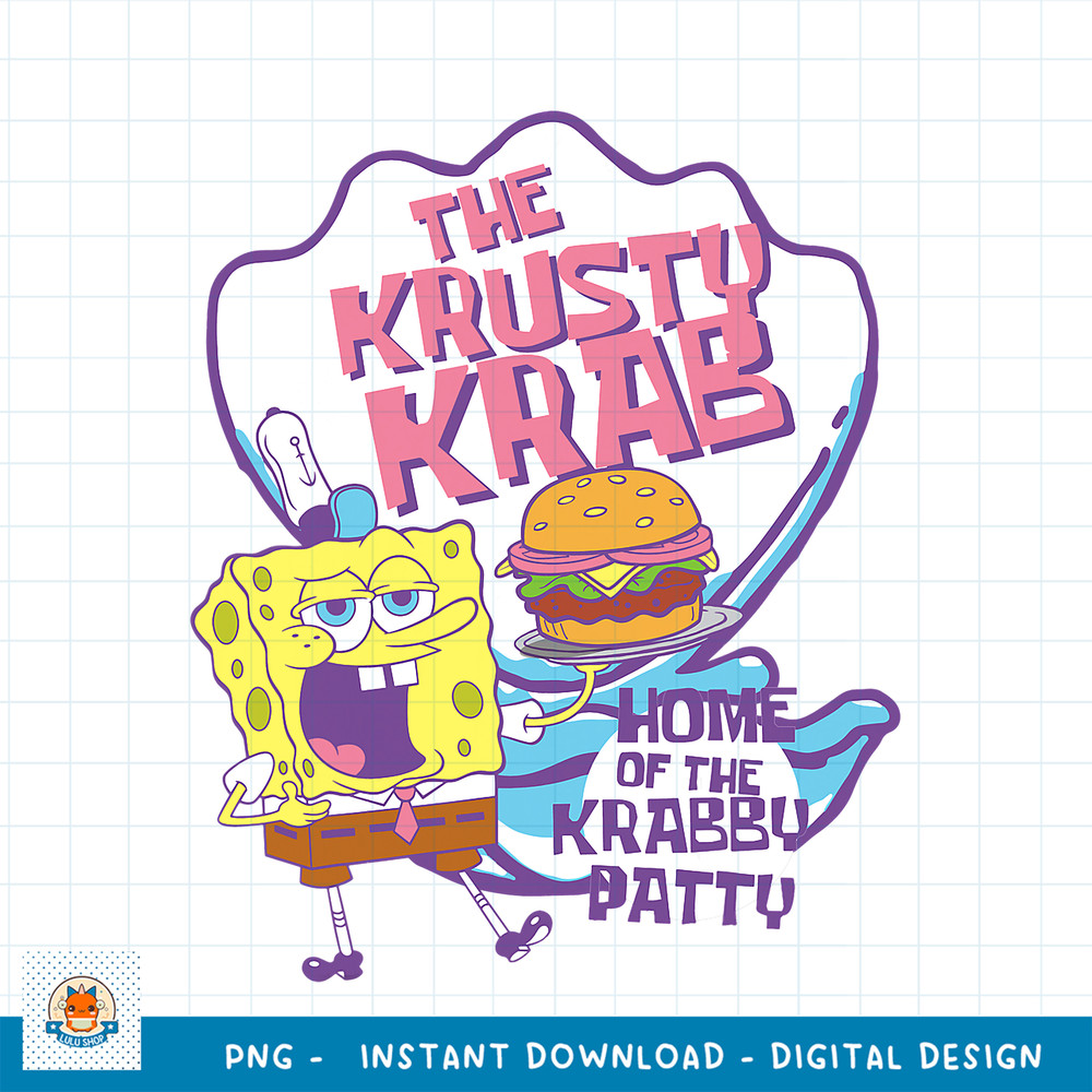 Spongebob Squarepants Pastel Krusty Krab png, digital download .jpg