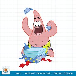 Spongebob Squarepants Patrick Star Opening Presents Holiday png, digital download