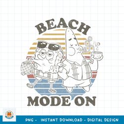 SpongeBob SquarePants Retro Beach Mode On png, digital download