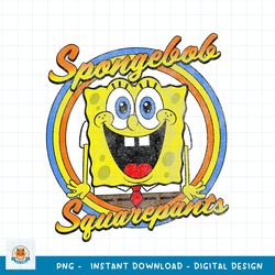 SpongeBob SquarePants Retro Rainbow Portrait png, digital download