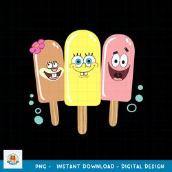 SpongeBob SquarePants Sandy Patrick Ice Cream Pals Happy png, digital download