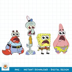 SpongeBob SquarePants SpongeBob Cast Group Stare png, digital download