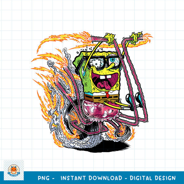 SpongeBob SquarePants SpongeBob Comic Bike png, digital download .jpg