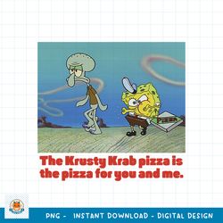 SpongeBob SquarePants SpongeBob Squidward Pizza png, digital download