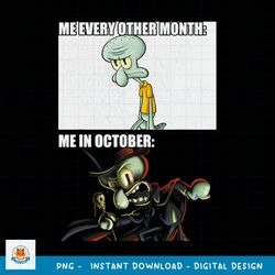 SpongeBob SquarePants Squidward October Meme png, digital download