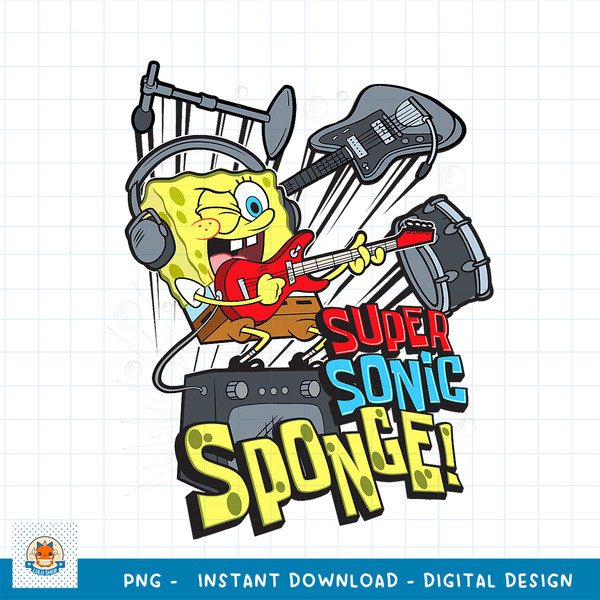 Spongebob SquarePants Super Sonic Instruments png, digital download .jpg
