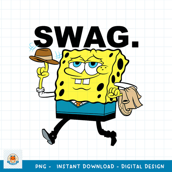 Spongebob SquarePants Swag png, digital download .jpg