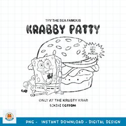 SpongeBob SquarePants Try The Sea Famous Krabby Patty png, digital download