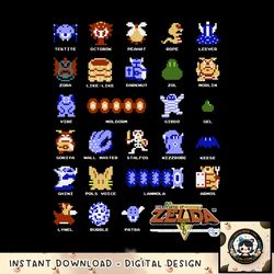 Legend Of Zelda Character Pixel Art Portrait Grid png, digital download, instant