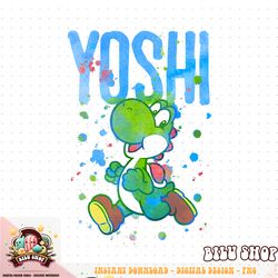 Nintendo Super Mario Yoshi Watercolor Splash Graphic png download png download
