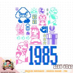 Super Mario 35th Anniversary 1985 Pixel Art png download