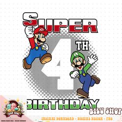 Super Mario And Luigi Super Birthday 4th Birthday Portrait Premium png download
