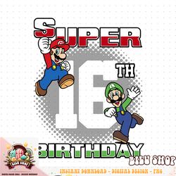 Super Mario And Luigi Super Birthday 16th Birthday Portrait png download