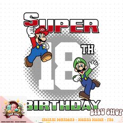 Super Mario And Luigi Super Birthday 18th Birthday Portrait png download