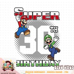 Super Mario And Luigi Super Birthday 30th Birthday Portrait png download