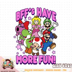 Super Mario BFF s Have More Fun Colorful Group Shot png download