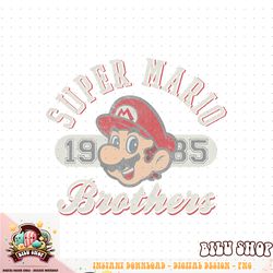 Super Mario Bros 1985 Face Vintage Logo Graphic png download