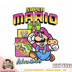 Super Mario Bros Adventures Distressed Character Panel Logo png download