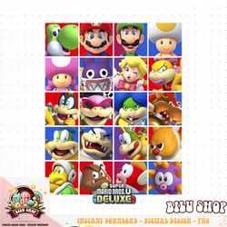 Super Mario Bros U Deluxe Character Selection Panel Grid png download