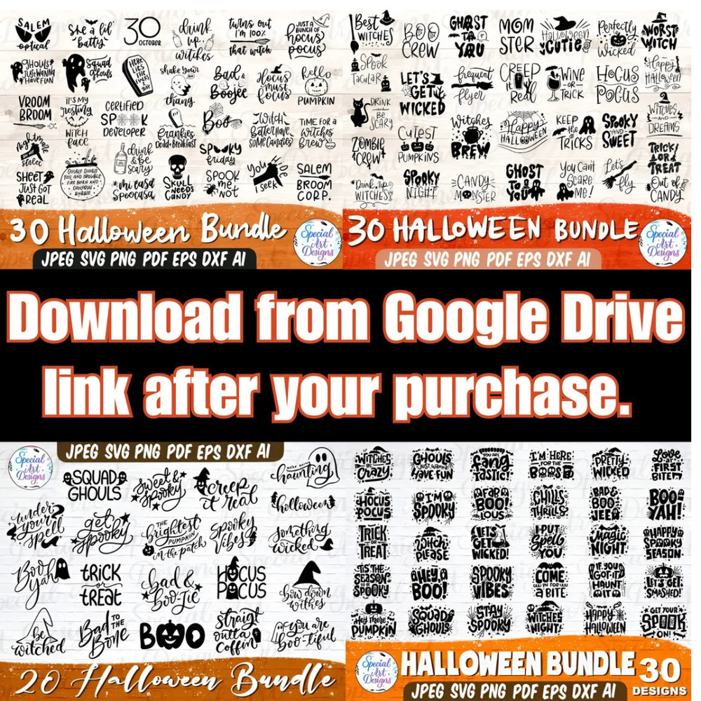 Retro Halloween Mega Bundle Whole Store Download With Over 1000 Digital Designs PNG SVG JPG 1