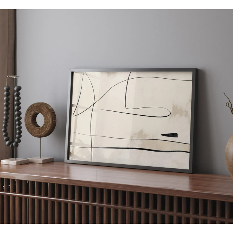 Black Line Art Print Black Abstract Art Gallery Wall Art Minimal Prints Modern Wall Art Line Print 1