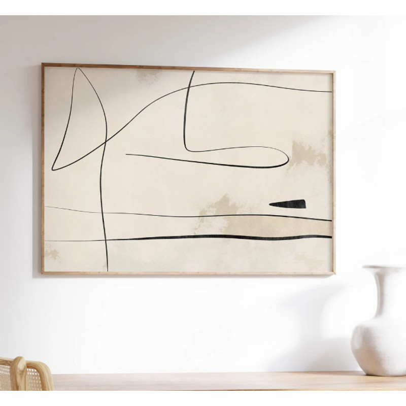 Black Line Art Print Black Abstract Art Gallery Wall Art Minimal Prints Modern Wall Art Line Print 2