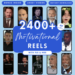 2400+ motivational reels videos instagram, tiktok video, youtube short, ig ,viral video success business inspiration ree