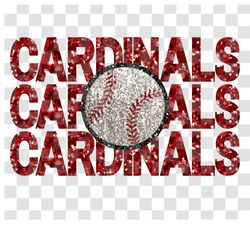 faux glitter stl cardinals png file