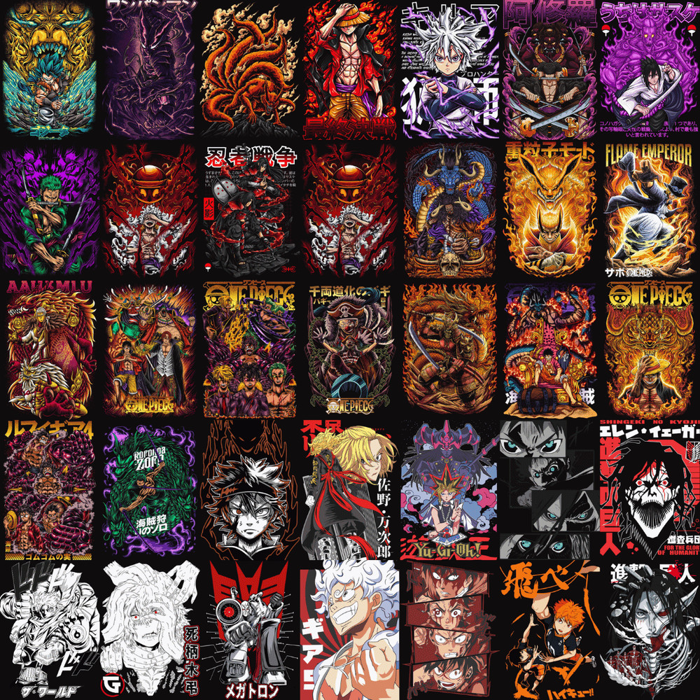 3000 Anime T Shirts Designs Bundle For Dtf Dtg 1